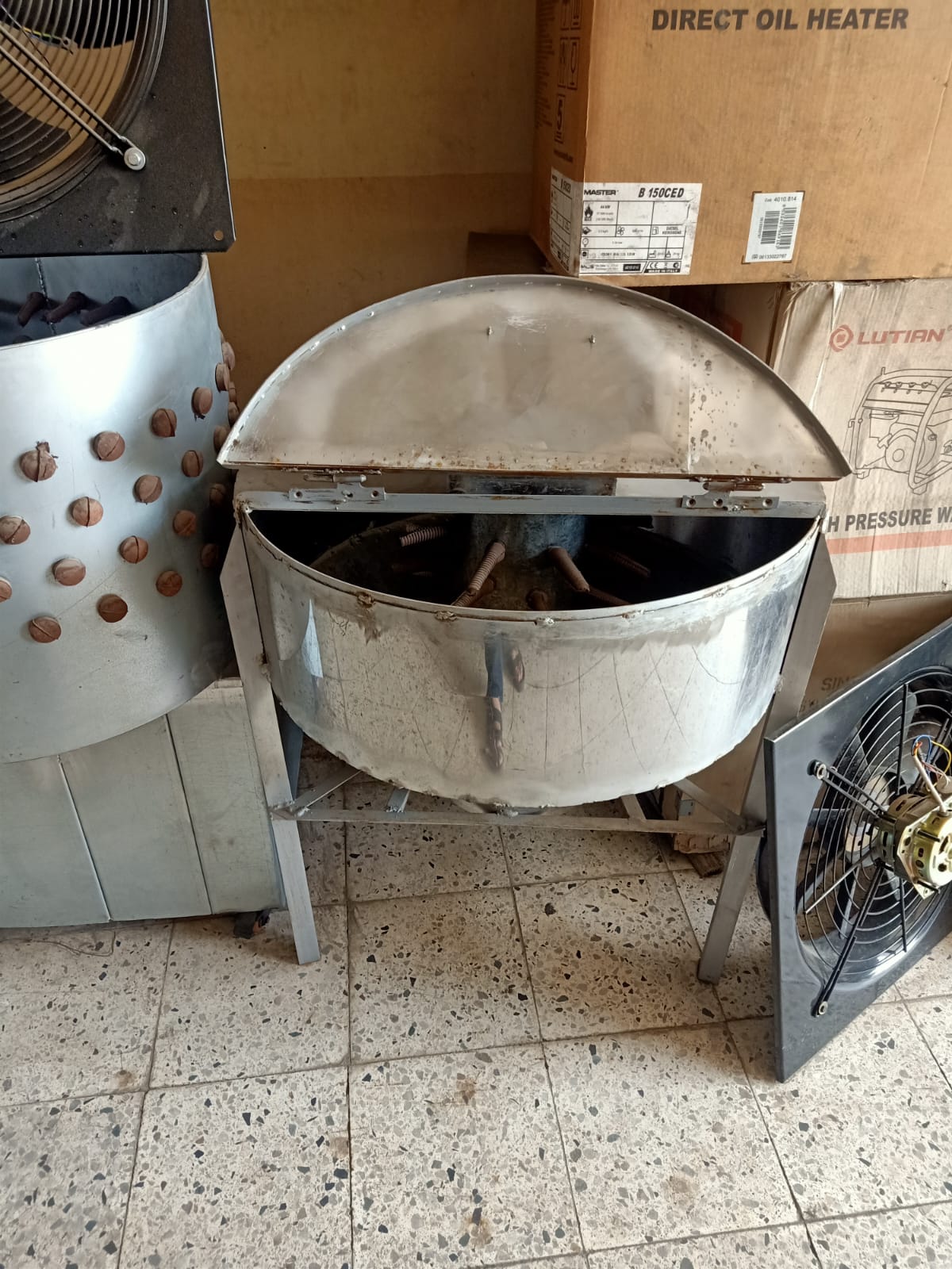 حوض ماكينة تنظيف دجاج مفتوح