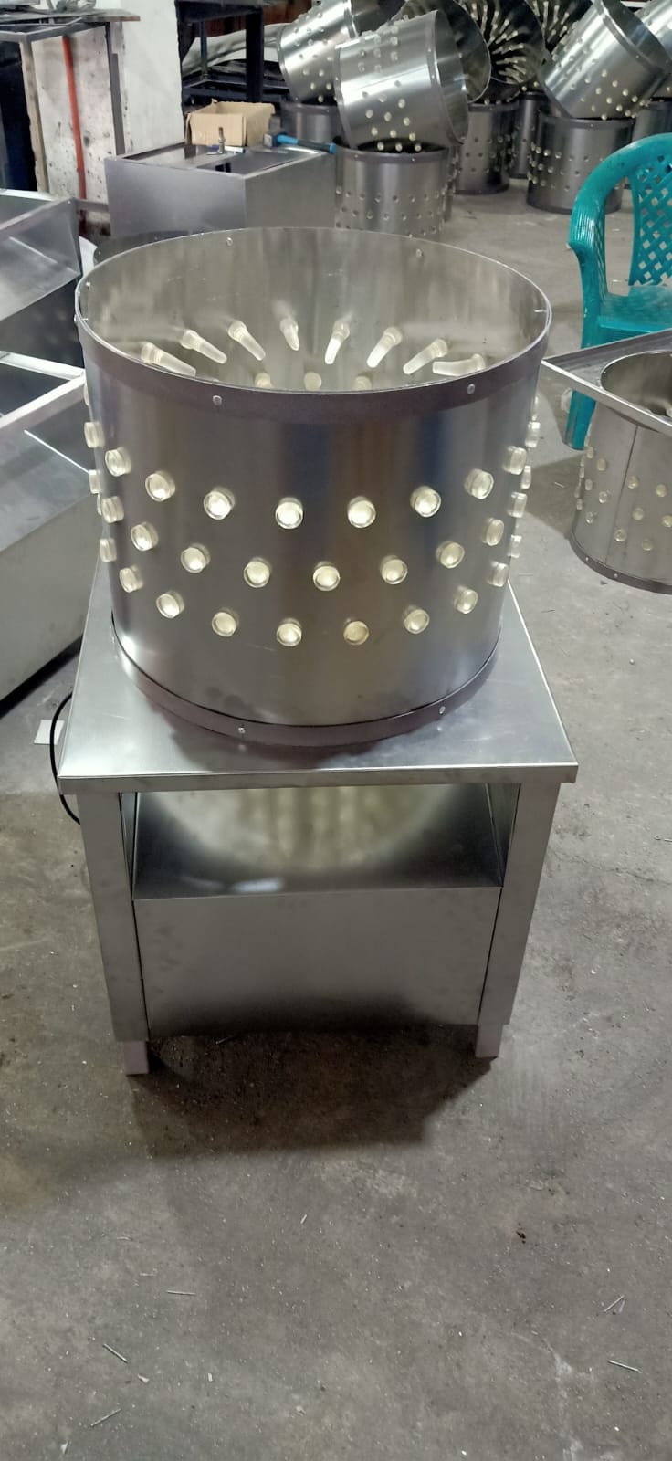 رياشة تنظيف دجاج ستانلس منفردة